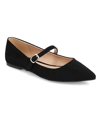 Mia Women's Aviba Mary-Jane Pointed Toe Flats