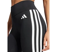 adidas Women's The Optime Essentials 3-Stripe Short Leggings