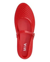Mia Women's Gianne Jelly Mary-Jane Round Toe Flats