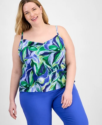 Tahari Asl Plus Printed Camisole