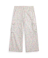 Polo Ralph Lauren Big Girls Floral Canvas Wide-Leg Cargo Pants