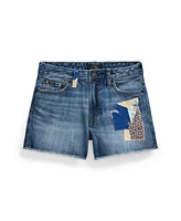 Polo Ralph Lauren Big Girls Distressed Denim Shorts