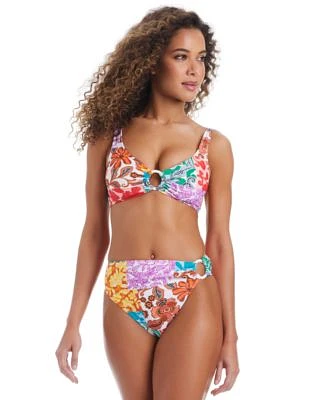 Bar Iii Womens Beachside Boheme O Ring Bikini Top Ring Side High Leg Bikini Bottoms Exclusively At Macys