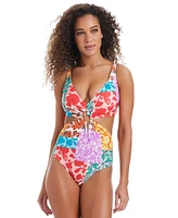 Bar Iii Women's Beachside Boheme Ring Monokini One-Piece Swimsuit, Exclusively at Macy's