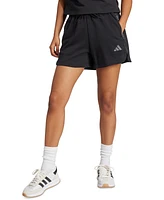 adidas Women's French Terry Printed 3-Stripes Shorts