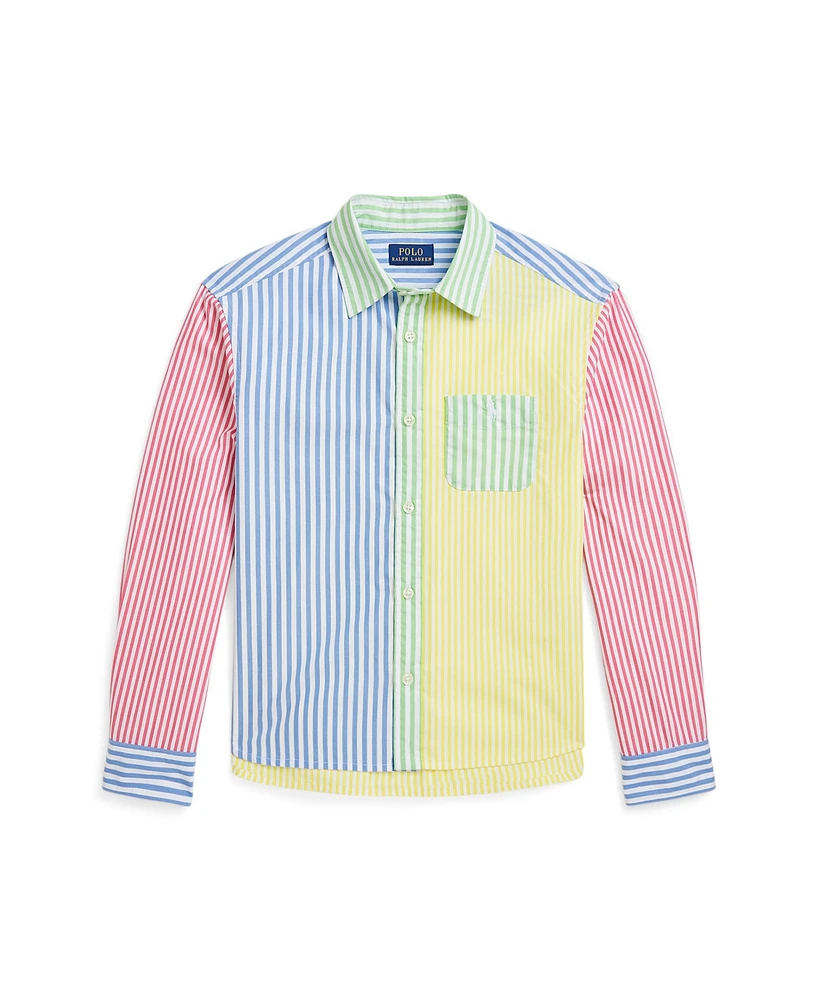 Polo Ralph Lauren Big Girls Striped Boxy Fun Shirt