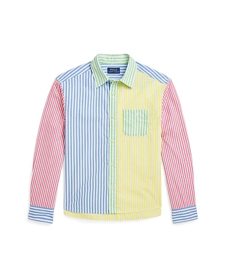 Polo Ralph Lauren Big Girls Striped Boxy Fun Shirt