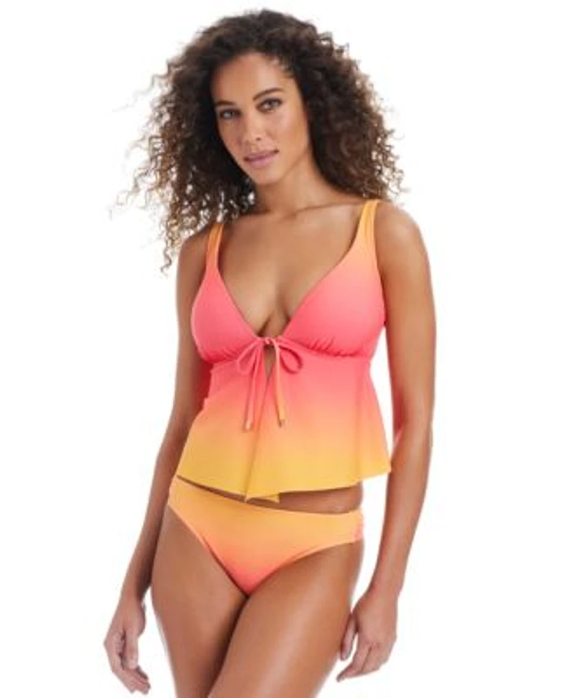Bar Iii Day Club Ombre Tunnel Fly Away Tankini Top Side Tab Hipster Bikini Bottoms Exclusively At Macys