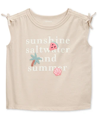 Carter's Toddler Girls Sunshine, Saltwater and Summer Graphic T-Shirt
