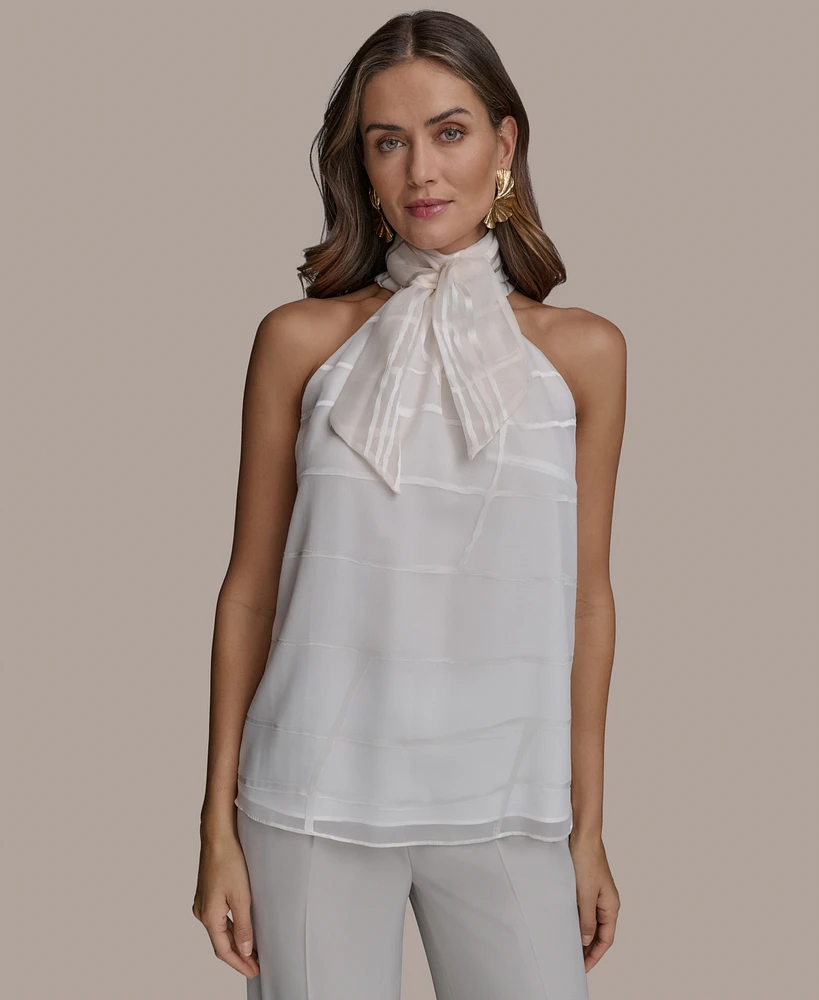Donna Karan New York Women's Tie-Neck Halter Top