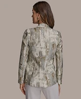 Donna Karan New York Women's Metallic One-Button Blazer