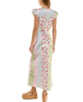 Juniors' Multi-Print Midi Dress