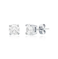 Stainless Steel, 7mm Round Cz Studs