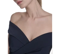 Eliza J Women's Off-The-Shoulder Crepe Gown