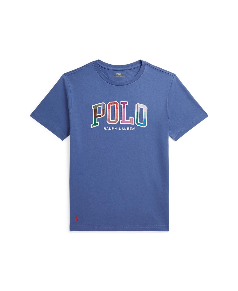Polo Ralph Lauren Big Boys Madras-Logo Jersey T-Shirt