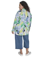 Karl Lagerfeld Paris Plus Geometric Print Blouse