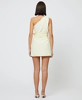 French Connection Women's Birdie Butter Yellow One-Shoulder Mini Dress