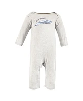 Touched by Nature Baby Boys Organic Cotton Coveralls, Endangered Seal, 18-24 Months