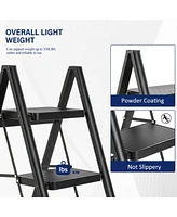 Folding Step Stool Folding Ladder Telescoping Ladders Family Ladder with Wide Pedals Home Multifunction Step Ladders Portable Folding Step Ladder