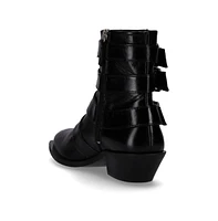 Eras Black Leather Ankle Boots