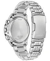 Citizen Men's Sport Luxury Pcat Silver-Tone Stainless Steel Bracelet Watch 43mm