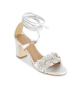 Bernardo Ieda Floral Ankle Tie Heeled Sandal