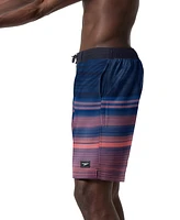 Speedo Men's Onshore Bondi Basin Ombre Stripe Drawstring 9" Boardshorts