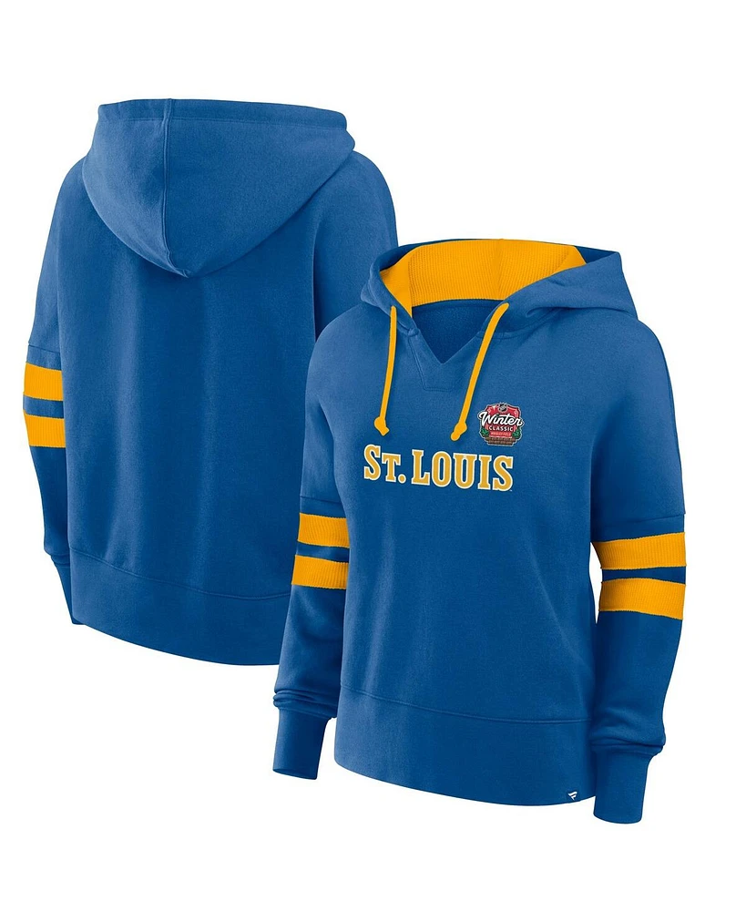 Fanatics Women's Blue St. Louis Blues 2025 Nhl Winter Classic Seize Fleece Pullover Hoodie