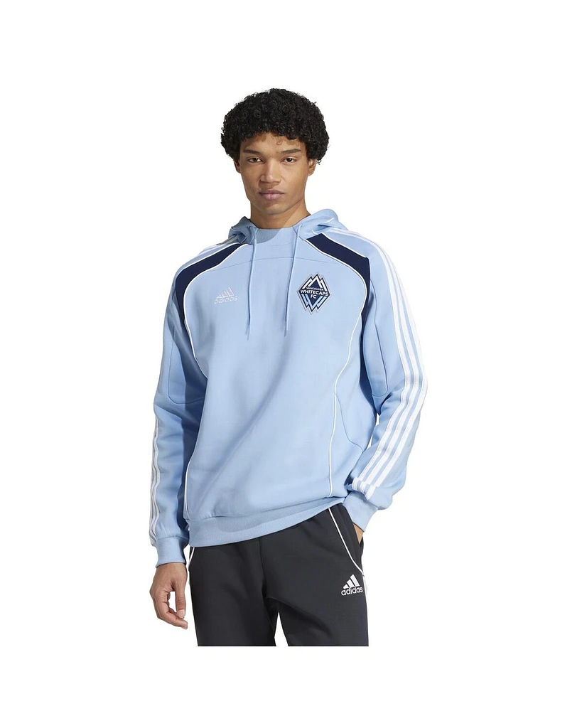 Adidas Men's Light Blue Vancouver Whitecaps Fc 2025 Travel Pullover Hoodie