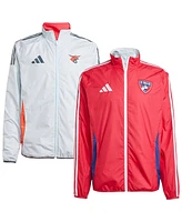 Adidas Men's Red/Light Blue Fc Dallas 2025 Anthem Reversible Full-Zip Jacket