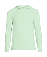 Lands' End Men's Cooling Long Sleeve Upf 50 Hooded Swim Tee Rash Guard