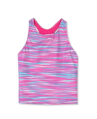 Lands' End Big Girls Plus Chlorine Resistant Racer Back Tankini Swim Top