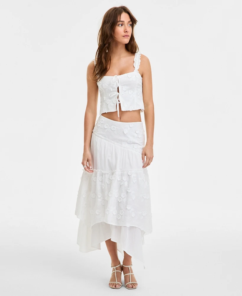 Guess Women's Layered Floral Zurey Maxi Skirt