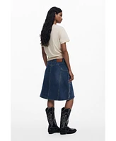 Desigual Women's Embroidered denim skirt