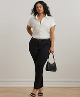 Lauren Ralph Plus Linen Dolman Sleeve Top
