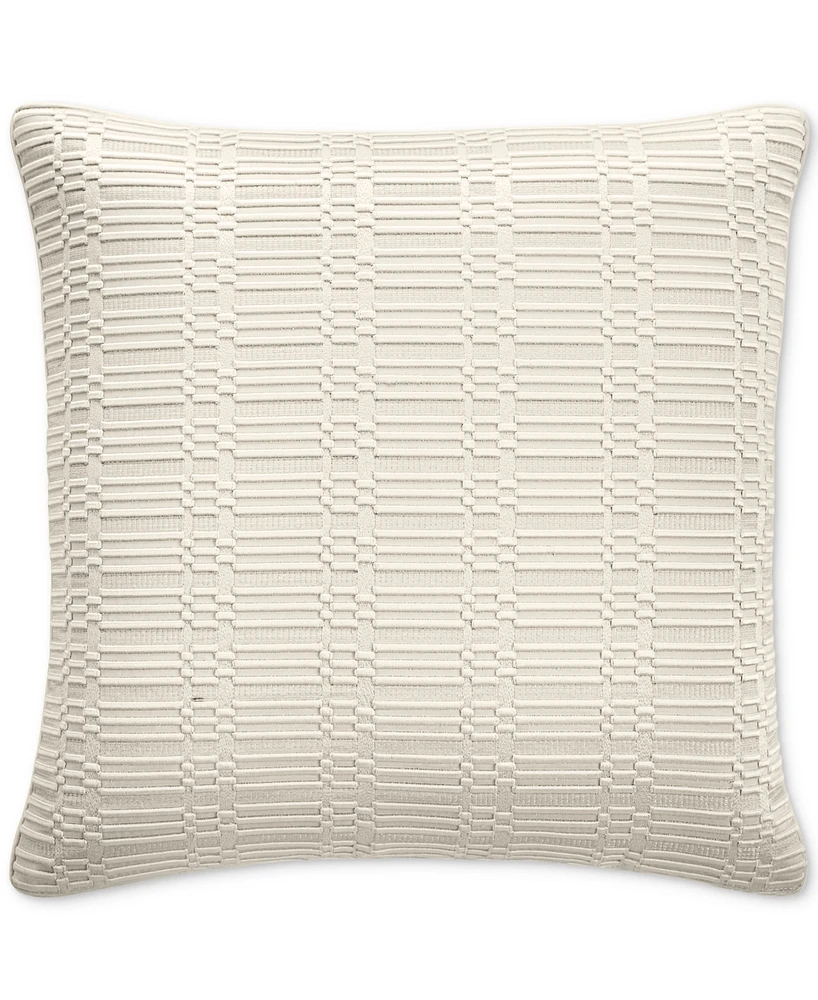 Hotel Collection Linear Embroidery Decorative Pillow, 20" x 20", Exclusively at Macy's