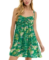City Studios Juniors' Printed Babydoll Dress