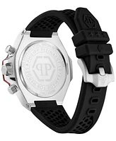 Philipp Plein Men's Chronograph Royal Black Silicone Strap Watch 46mm