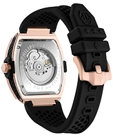 Philipp Plein Men's Automatic The Skeleton 2.0 Black Silicone Strap Watch 44mm