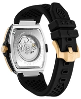 Philipp Plein Men's Automatic The Skeleton 2.0 Black Silicone Strap Watch 44mm