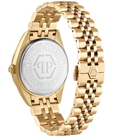 Philipp Plein Men's Date Superlative Gold Ion Plated Stainless Steel Bracelet Watch 41mm