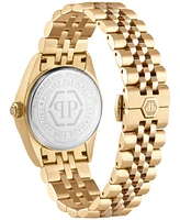 Philipp Plein Women's Date Superlative Gold Ion Plated Stainless Steel Bracelet Watch 28mm