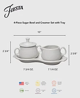 Fiesta 4-Piece Sugar Bowl And Creamer Set With Tray