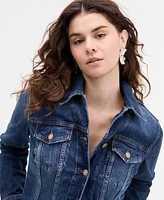 Guess Women's Annalise Denim Button-Front Shacket