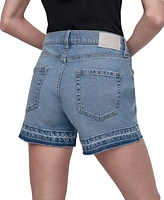 Dkny Jeans Women's Mid-Rise Released-Hem Denim Shorts - Kx7