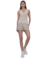 Dkny Jeans Women's Polo Collar Sleeveless Sweater - D5k