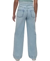 Dkny Jeans Women's High-Rise Tab-Waist Wide-Leg - Kx8