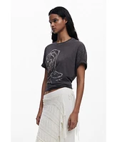 Desigual Women's Fringed knit skirt