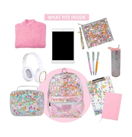 Packed Party Flower Shop Clear Backpack Women's Fashion Book Bag For Ladies at School, Work, Travel