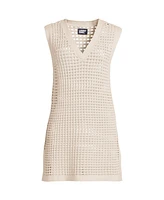 Lands' End Women's Open Knit Cover-up Dress